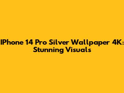 IPhone 14 Pro Silver Wallpaper 4K: Stunning Visuals